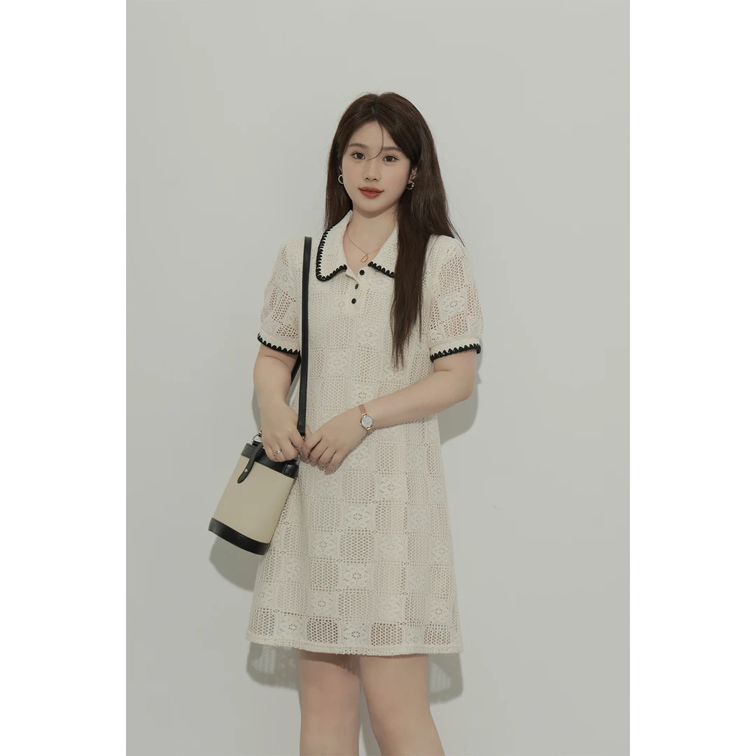 大婉酱微胖定制高级感法式名媛小香风连衣裙女夏季气质A字裙6101D