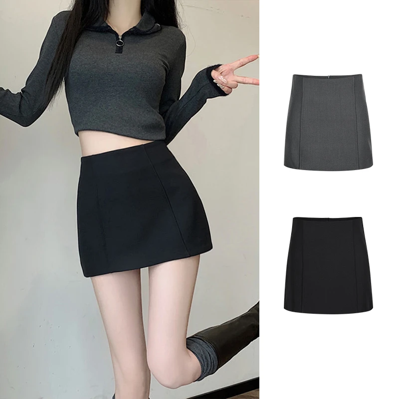 Moses Queen/魔西女王西装半身裙女高腰小个子显瘦a字包臀裙短裙