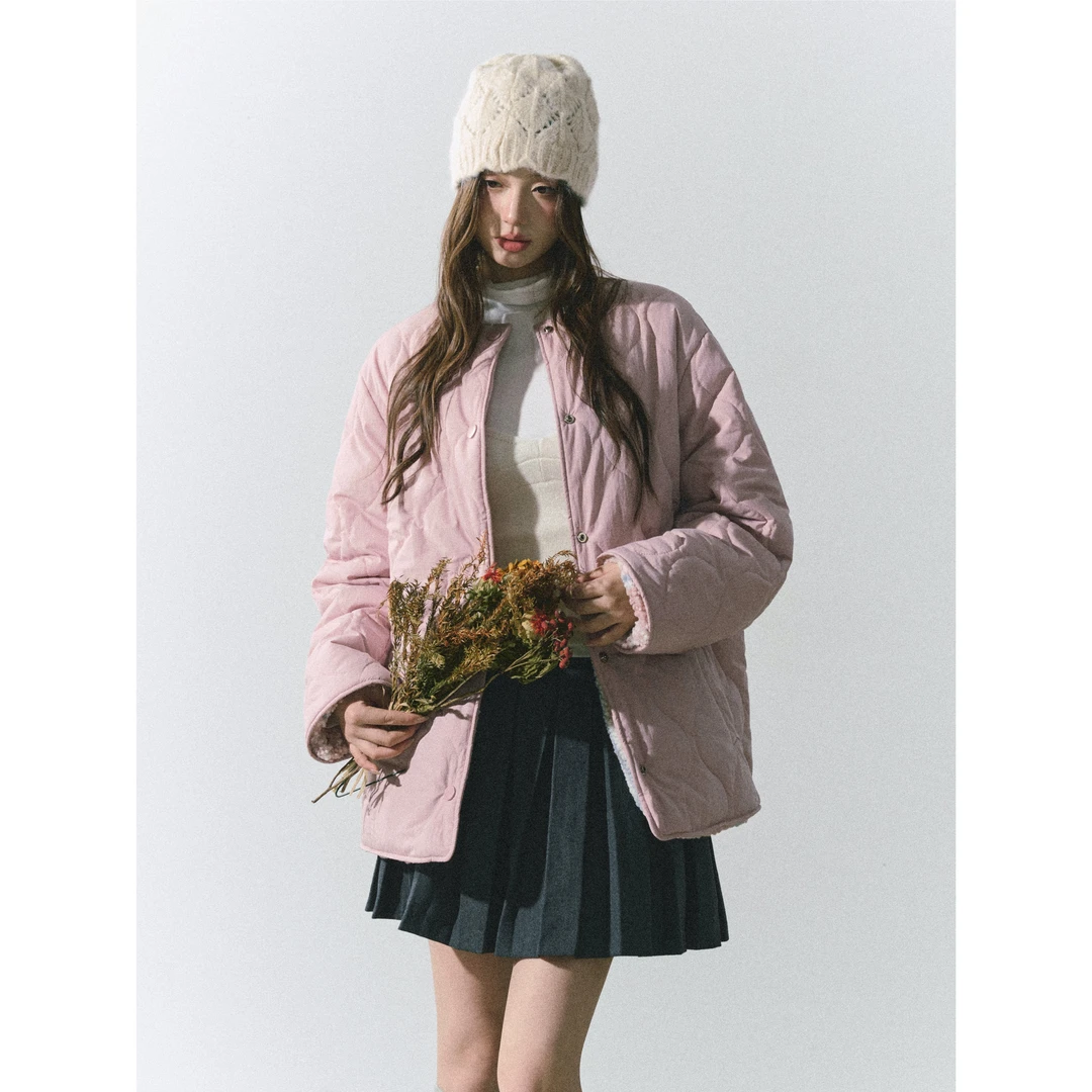 Itsokies【-6℃贝果】阿尔泰印花摇粒绒60支棉两穿绗缝夹棉外套