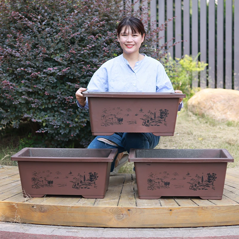 【直播】加大高款盆景盆加宽加厚马槽盆吸水石户外种荷花养鱼盆花盆