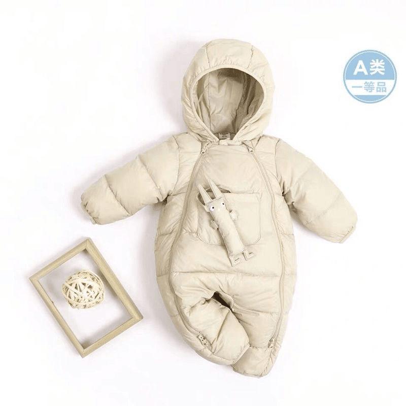 巴拉巴拉品牌折扣婴幼儿羽绒服冬季加厚宝宝外出抱服男宝爬爬服婴