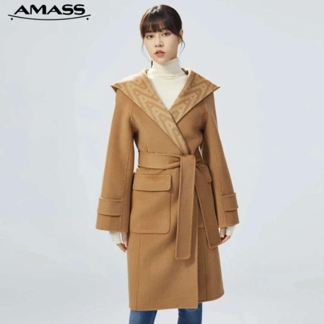 AMASS/阿玛施休闲两面穿双面尼大衣百搭气质时尚显瘦百搭5400553