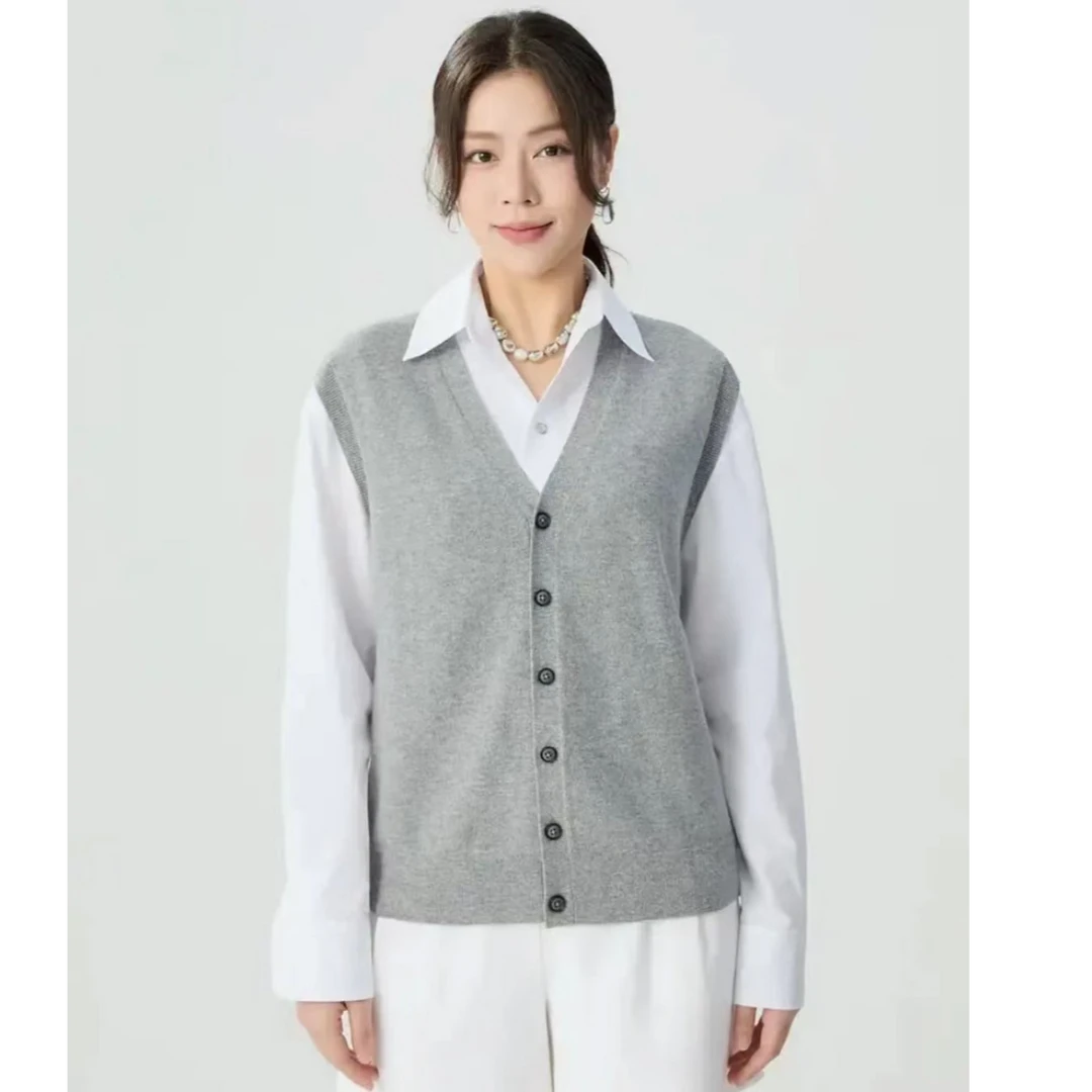 AMASS/阿玛施新款时尚设计师纯色秋季秋冬内搭哥弟阿玛施毛衣开衫