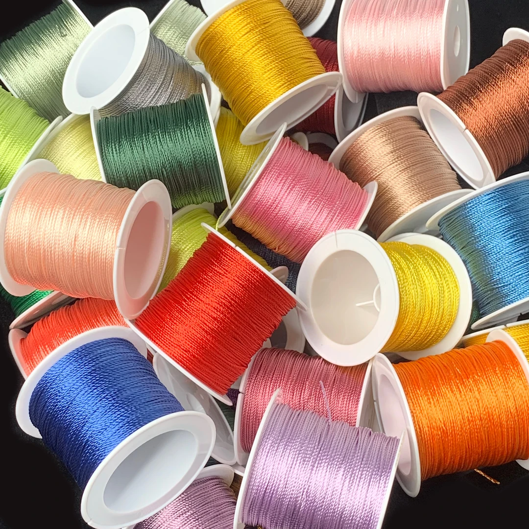 3股0.3mm超细手工编织股线 红绳绕线线圈流苏线刺绣塔线diy编绳线