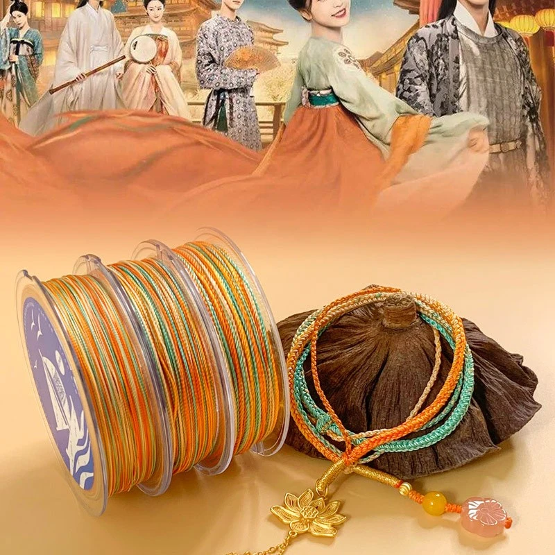 新品苍兰诀配色珠宝线 3/6/12/24股五彩手链编绳段染股线手工编织