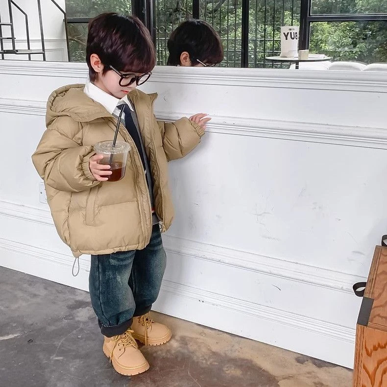 巴拉巴拉男童冬季羽绒服2023新款儿童冬季加厚面包服男孩短款炸街