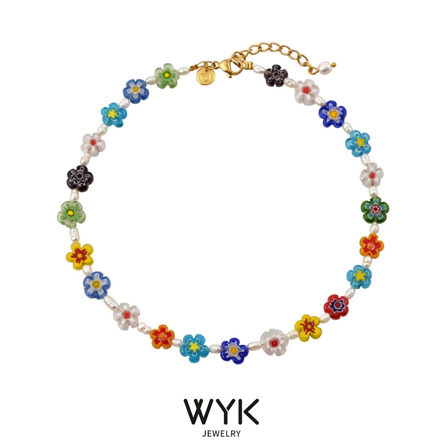 铜合金项链 宋妍霏同款多巴胺项链可爱轻奢撞色彩色项链气质竹子