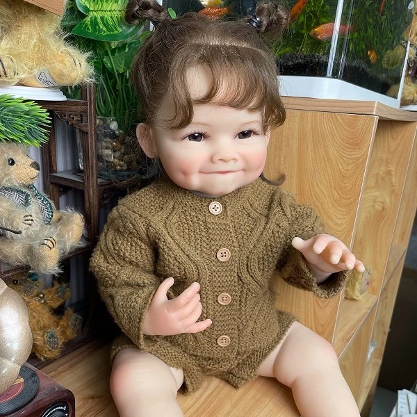 【蒙哒哒】小布丁 送宝宝生日礼物 55厘米 可入水重生娃娃 可爱微笑