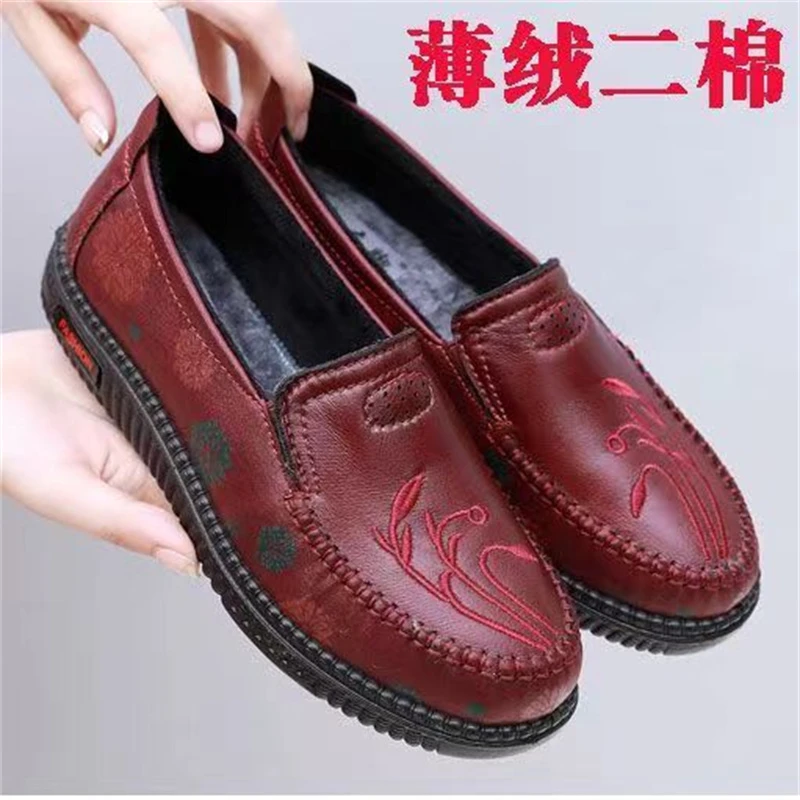 秋冬二棉鞋老北京布鞋女棉鞋加绒薄绒款中老年人妈妈鞋户外奶奶鞋