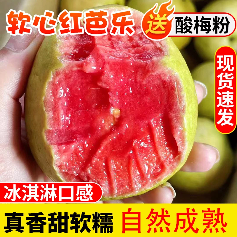 【收到放软吃】广西红心软心芭乐番石榴白心软芭乐大果当季新鲜水果