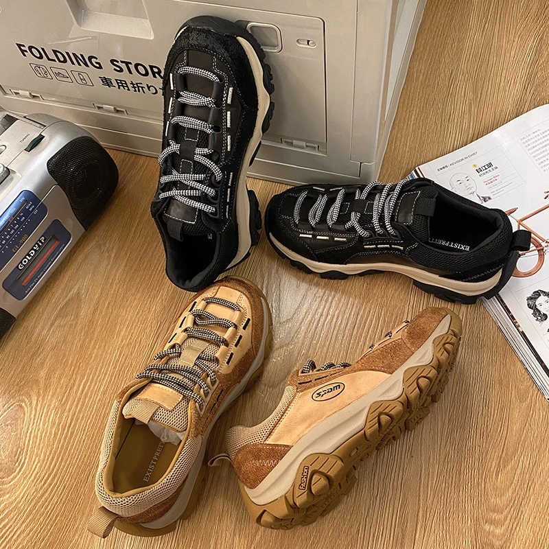 【HG】休闲运动老爹鞋女2024秋季新款透气百搭轻便厚底登山跑步鞋