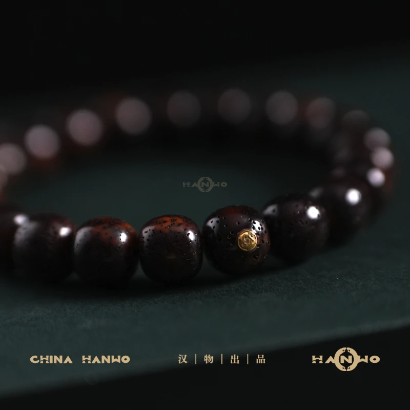HANWO汉物·赤金级星月菩提桶珠手串10*9