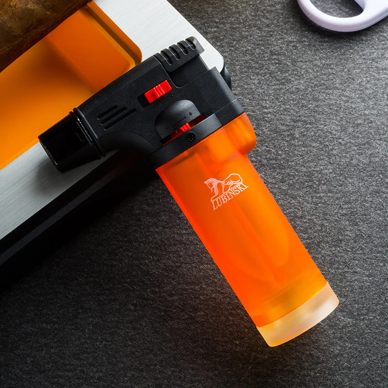 雪茄打火机 便捷蓝焰锁火单直冲防风喷枪打火机