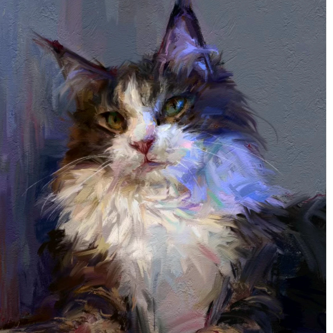 天鹅风景超美装饰画超厚棉麻布肌理感数字油画5毫升松弛感