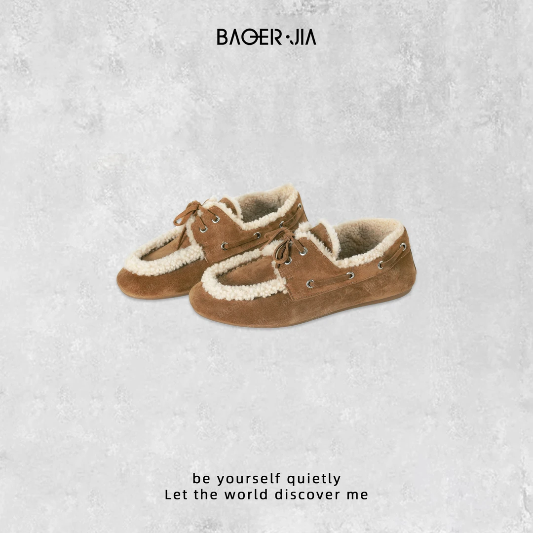 88-宝儿家含幂BM23424411冬季穿搭新款简单大方时尚保暖毛毛单鞋
