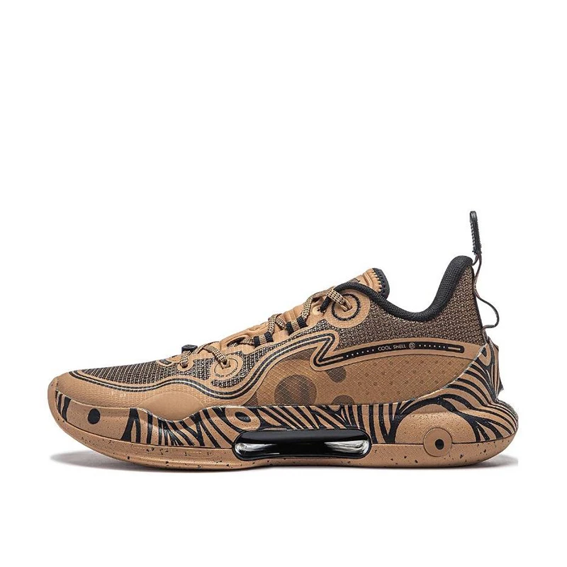 清货价 李宁正品 LiNing驭帅 Evolution烟褐色 篮球鞋 ABAS161-18