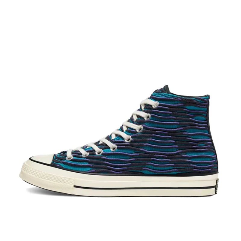 断码清货 匡威正品  Converse 1970s 条纹 蓝色高帮休闲帆布板鞋