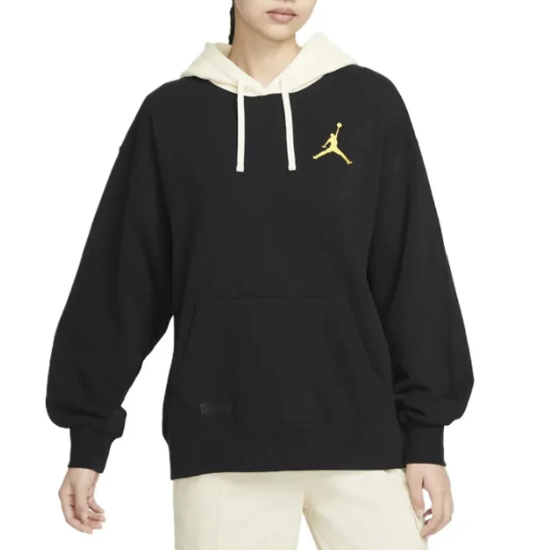 断码清货 耐克正品 Jordan Flight 飞人 拼接连帽卫衣 FB7657-010
