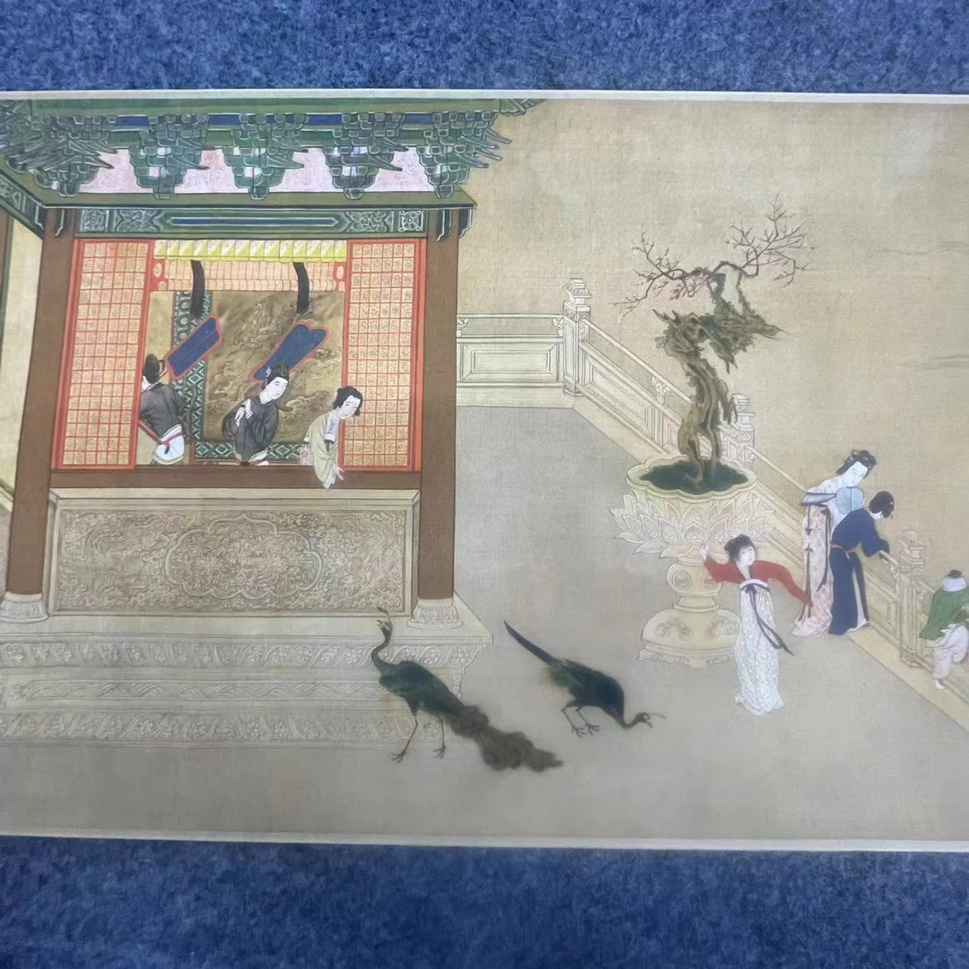 汉宫春晓画30x280cm 手工装裱 高清微喷复刻 复古怀旧装饰画