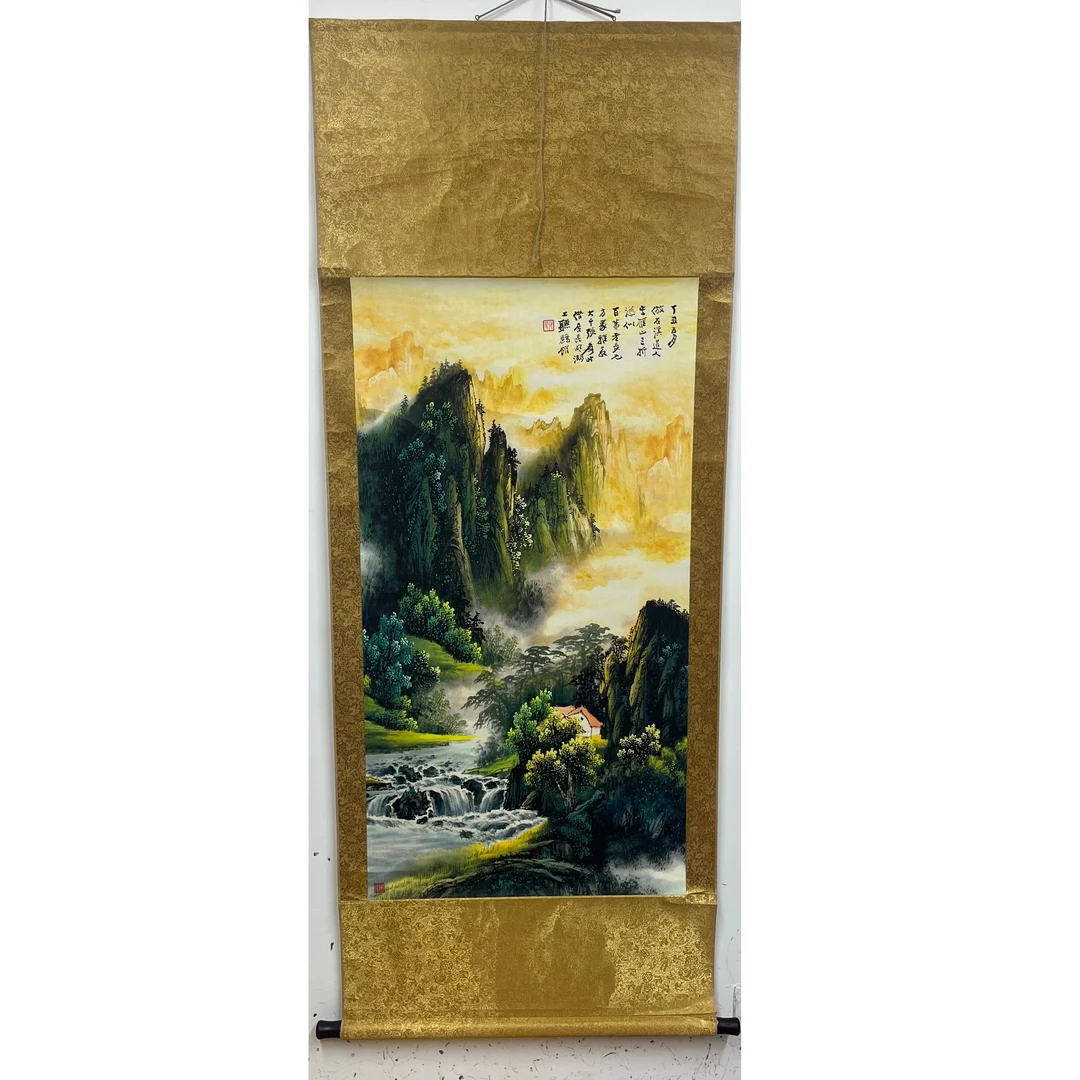 石溪燕山画  70x170cm 手工装裱 高清微喷复刻 复古怀旧装饰画