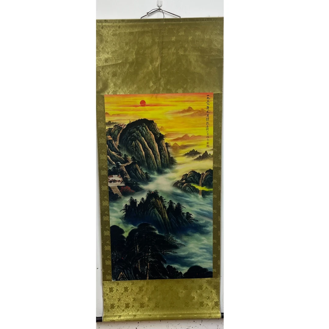 江山如此多 娇画 70x170cm手工装裱高清微喷复刻 复古怀旧装饰画