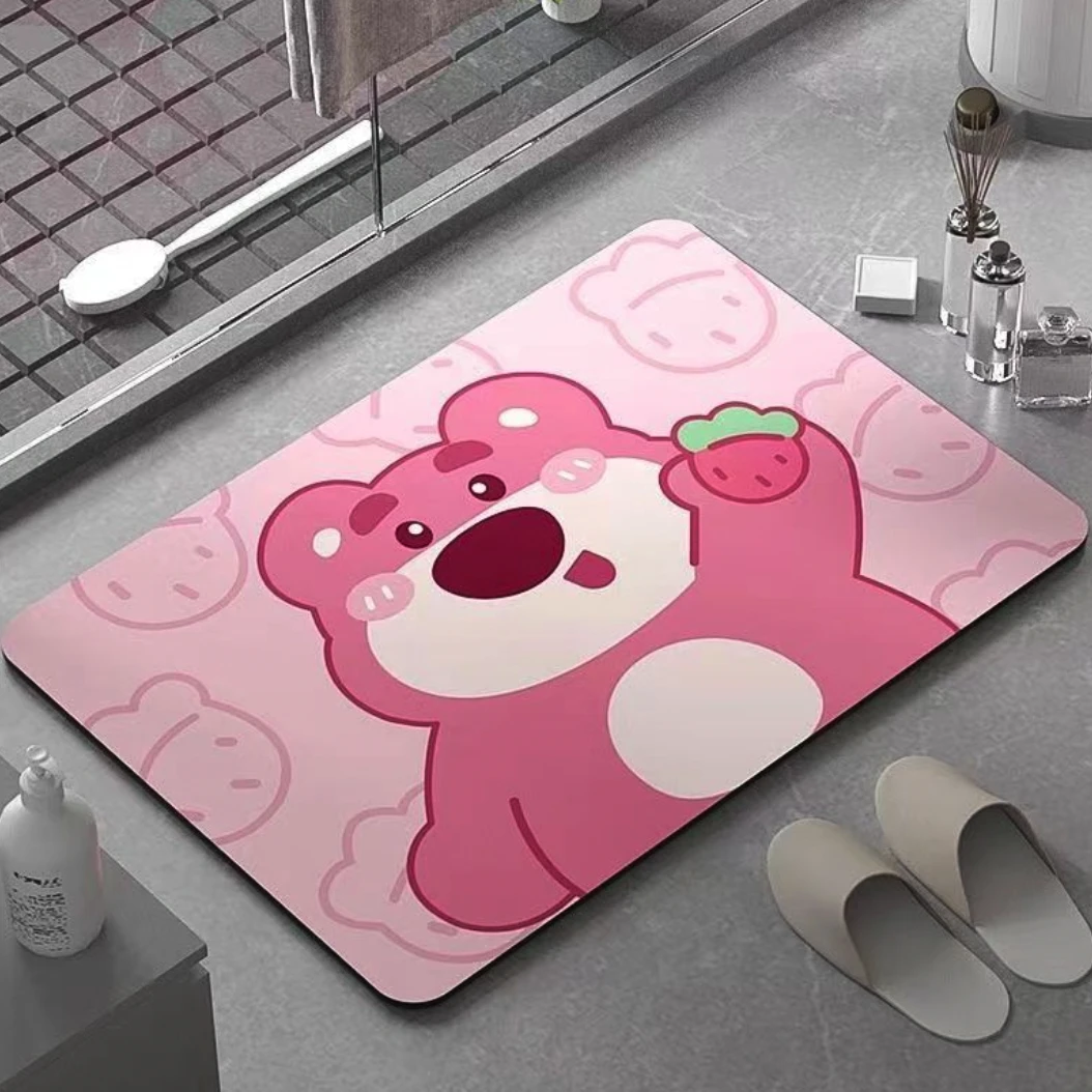 浴室硅藻泥卡通可爱吸水地垫家用卫生间卧室耐脏防滑浴室脚垫地垫