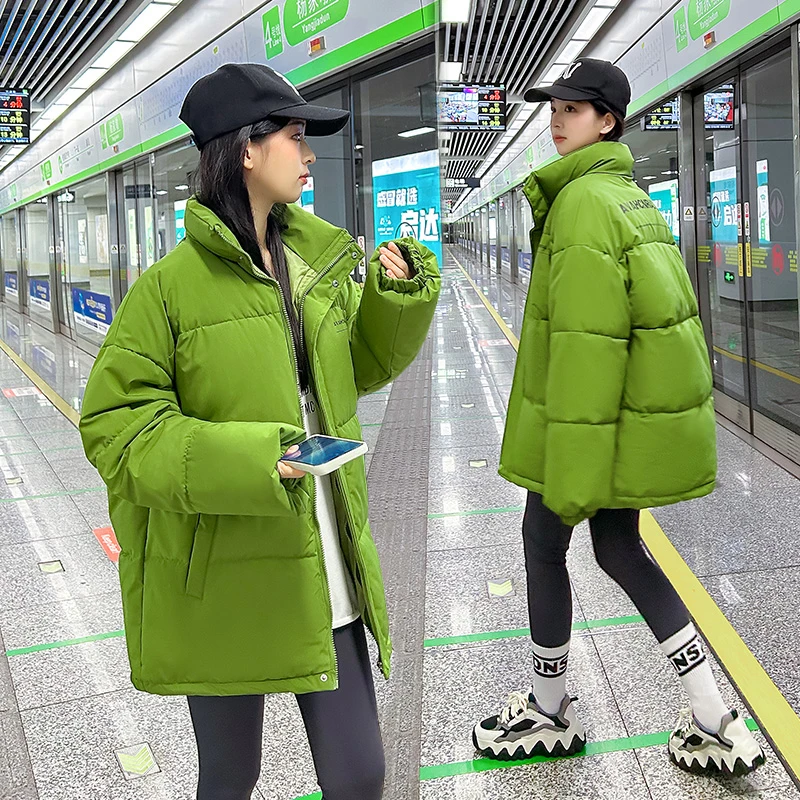 愈羡2023冬季机能立领短款宽松面包服棉衣男女同款棉袄外套潮加厚