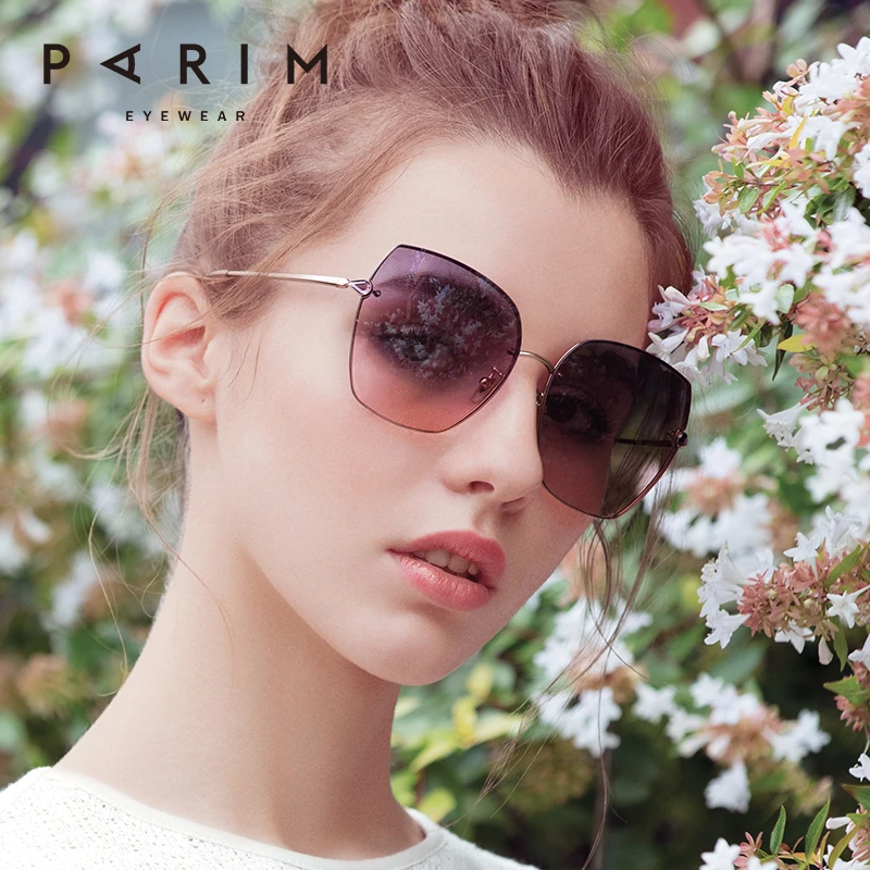 PARIM/派丽蒙太阳镜可配近视防紫外线圆脸大脸显瘦时尚ins墨镜女