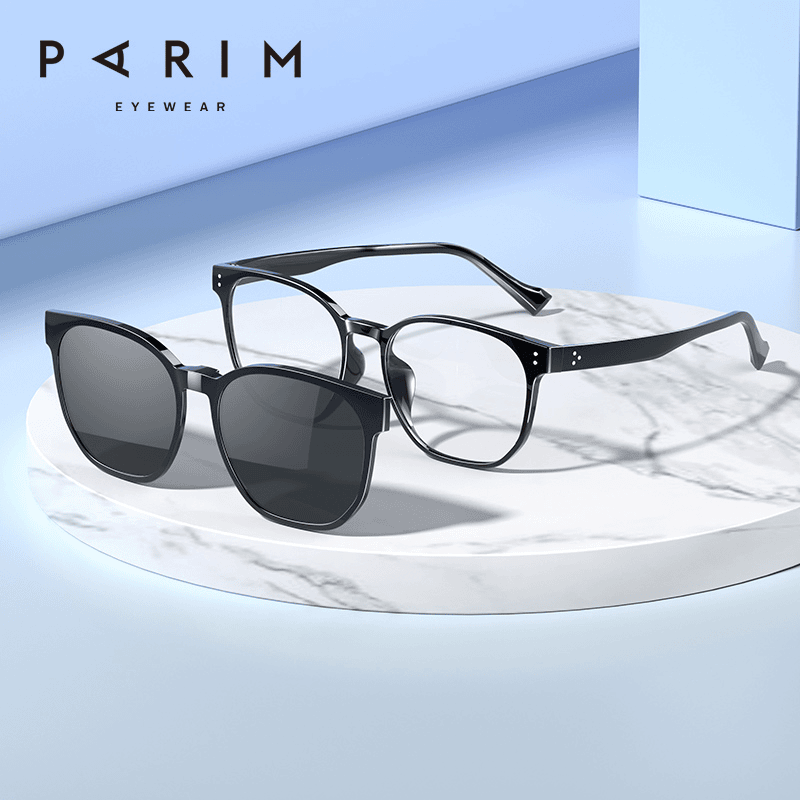 parim/派丽蒙 /眼镜男时尚磁吸眼镜套镜眼镜框大框眼镜可配度数近视