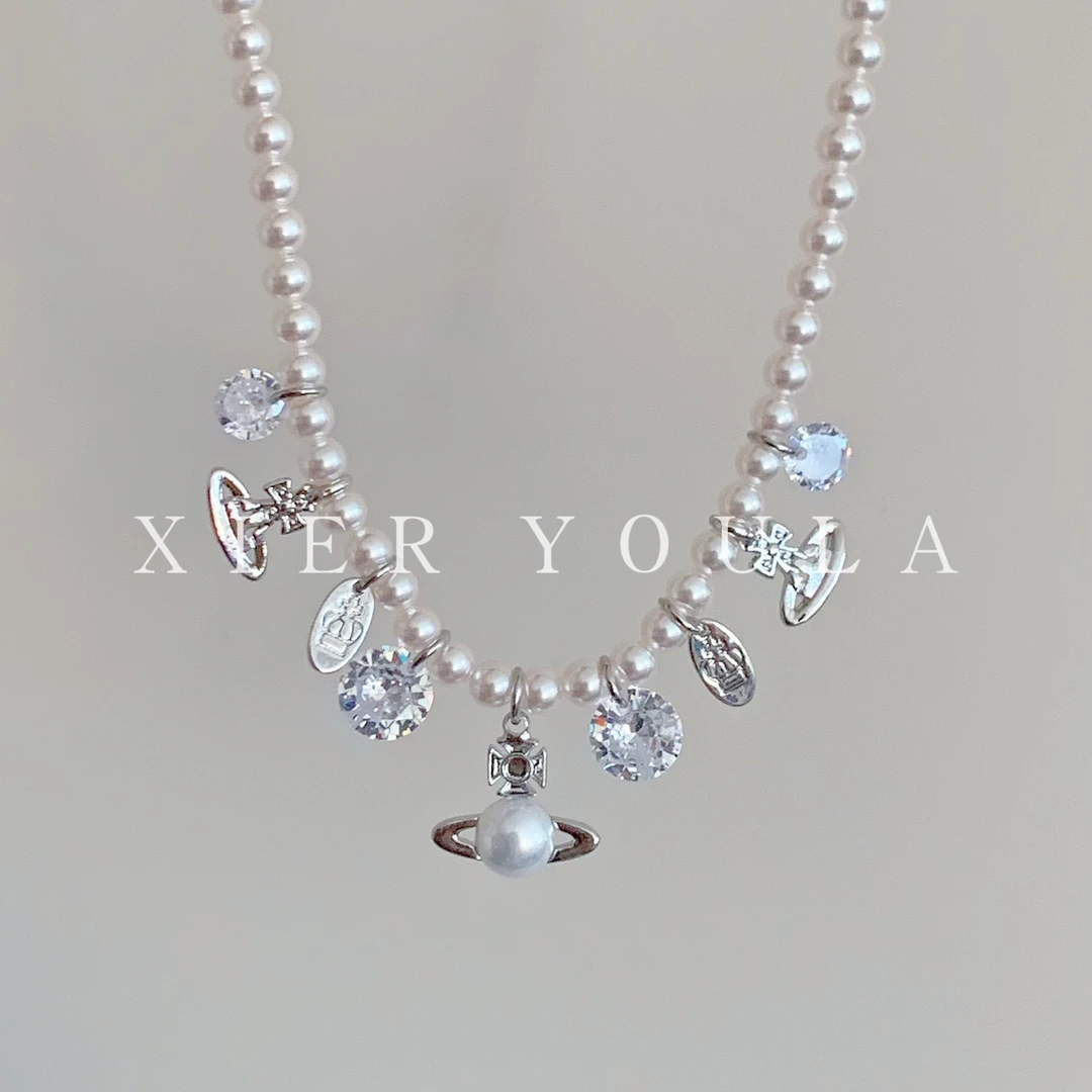 铜合金项链 【喜儿ula】11-26-2气质闪亮星球时尚轻奢百搭项链