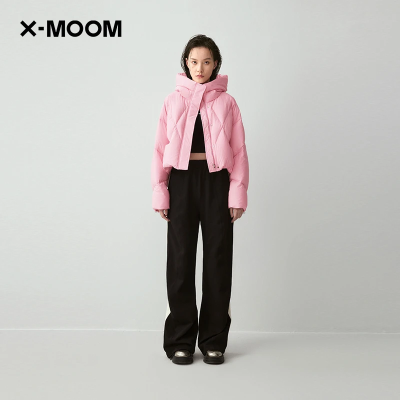 X--MOOM2023冬季新款时尚洋气小个子短款保暖羽绒服女ZWDYY81680