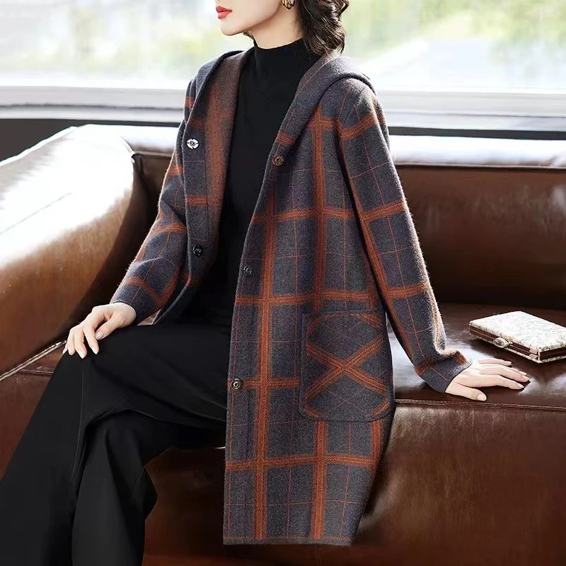 罗蒙中年妈妈春秋洋气外套中长大衣中老年女装秋装风衣新款上衣服