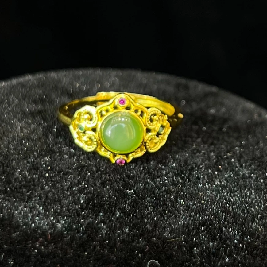 【符老板专属】和田玉如意戒指-a342（赠包装）