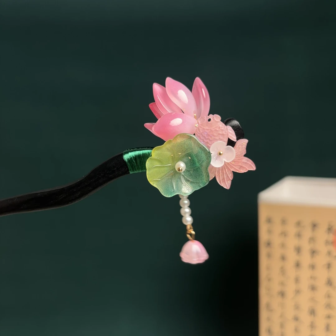 【青莲】发簪女高级感重工古风汉服旗袍发饰盘发簪子新中式日常a320