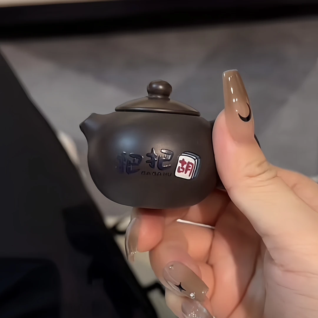 创意麻将把把胡好运打火机炫酷防风蓝焰茶壶造型防风点烟器手把件