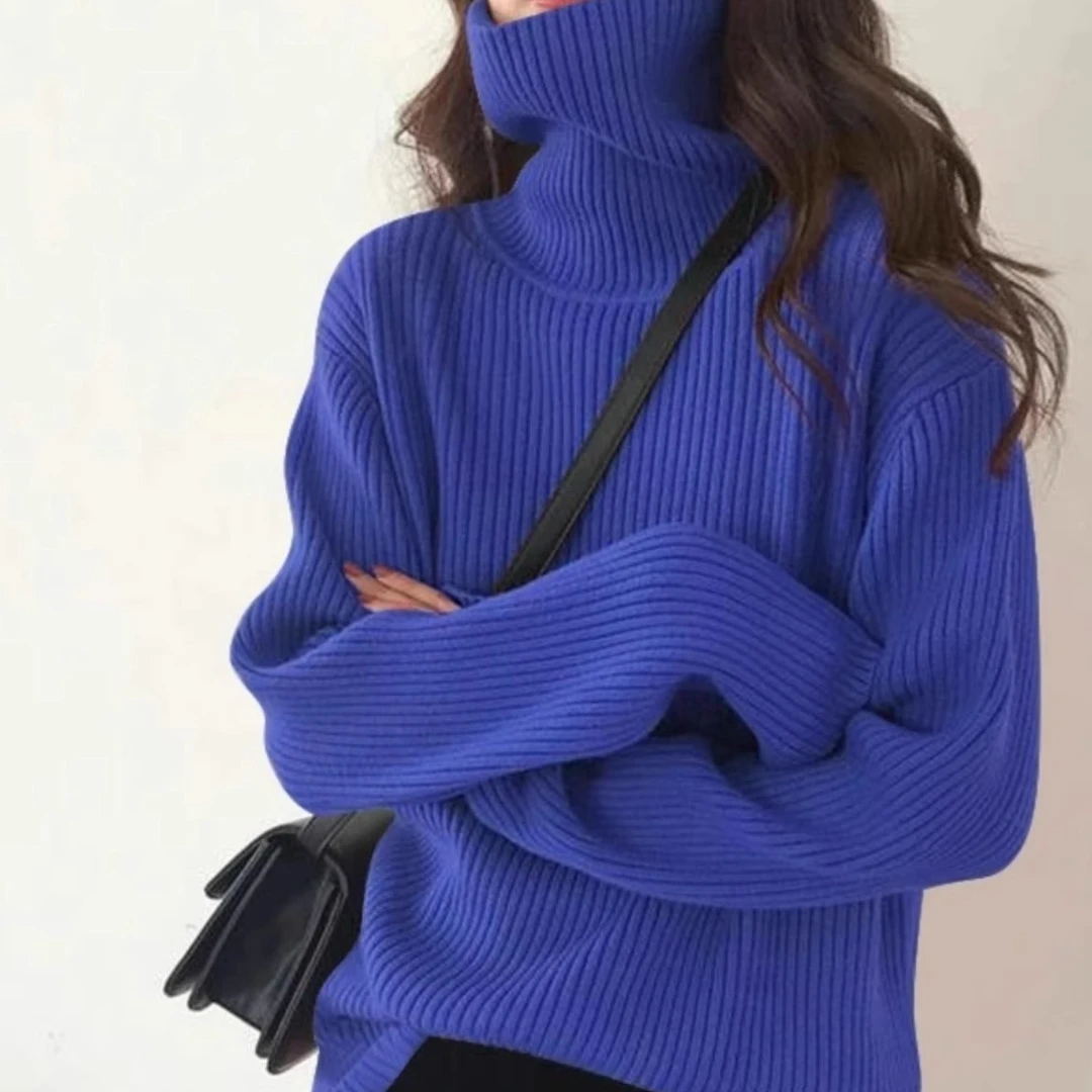 2023新款慵懒高领打底毛衣加厚女秋冬高级感温柔软糯内搭外穿百搭