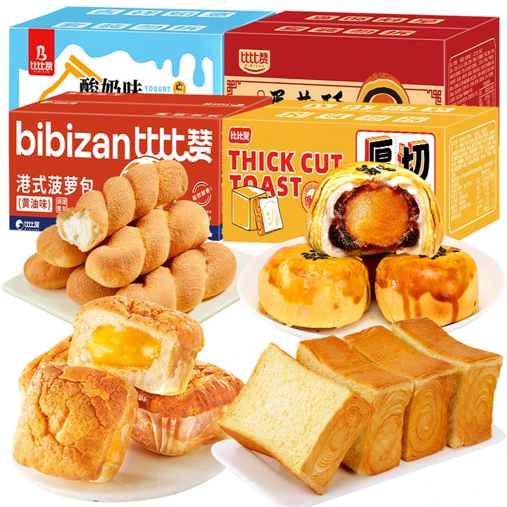 比比赞4箱精选面包糕点蛋糕蛋黄酥菠萝包酸奶麻花厚切吐司零食zb
