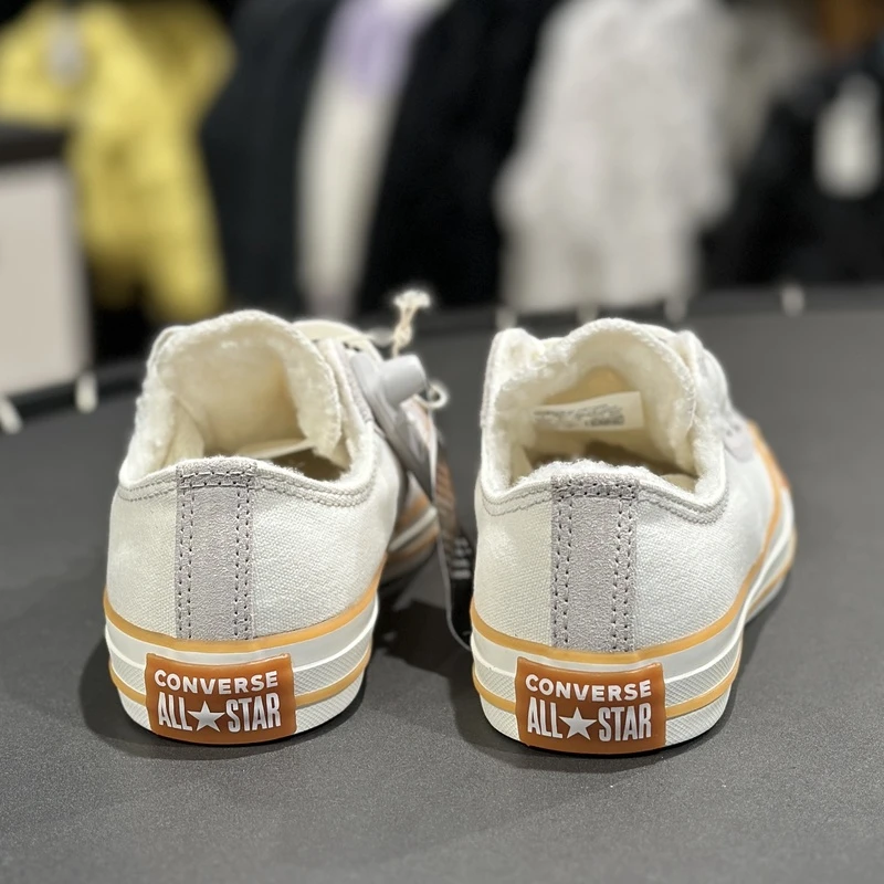 Converse匡威男子冬All Star加绒低帮保暖休闲拼接帆布鞋A04916C