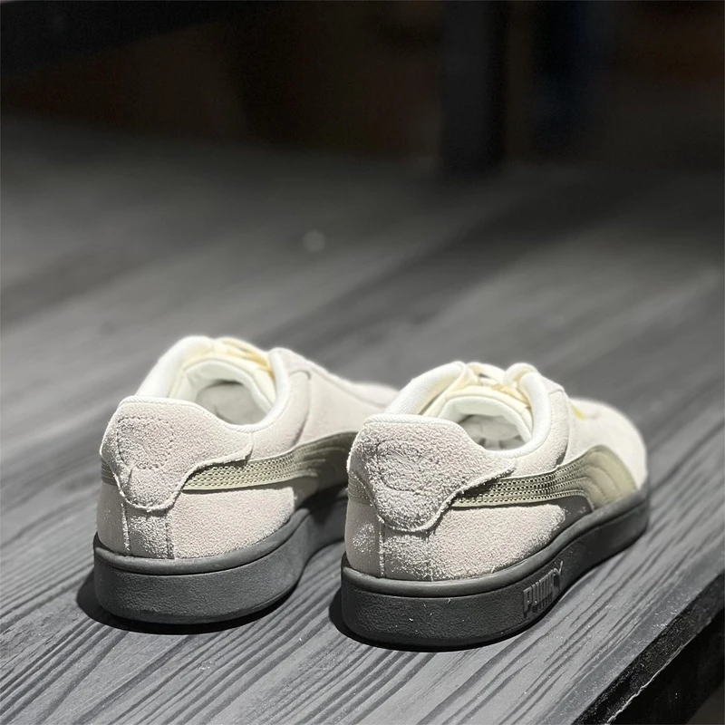 PUMA彪马男款复古翻毛皮撞色时尚白绿运动休闲板鞋小白鞋390984