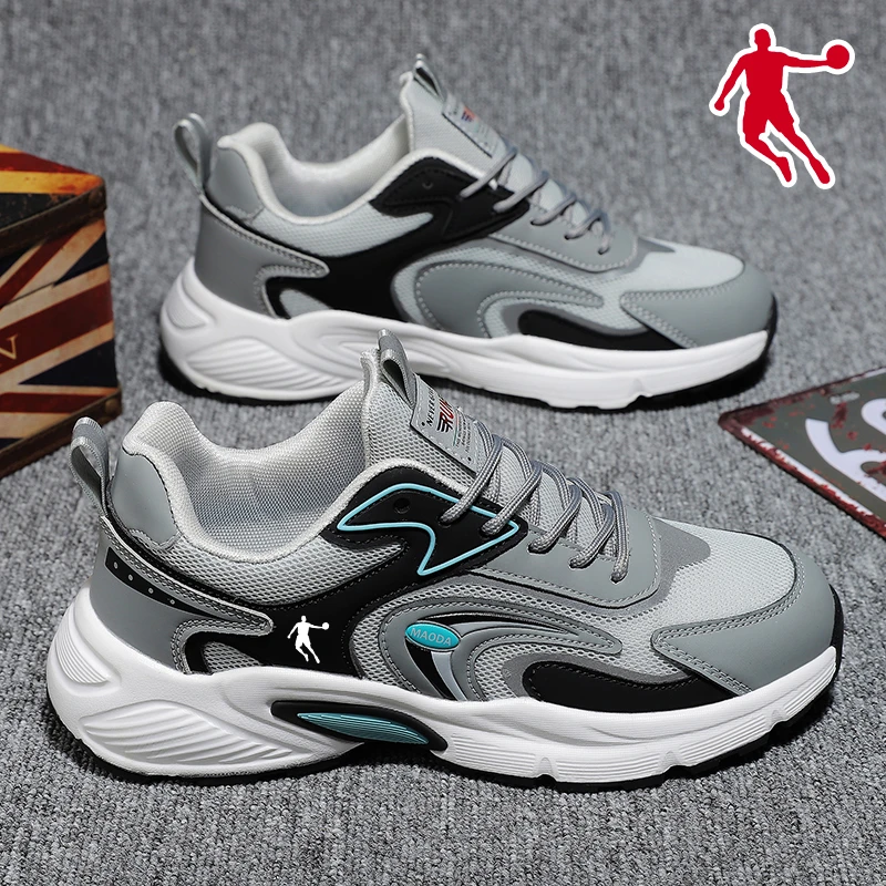 乔丹男鞋2024秋季新网面休闲透气男士轻便百搭耐磨减震学生跑步鞋