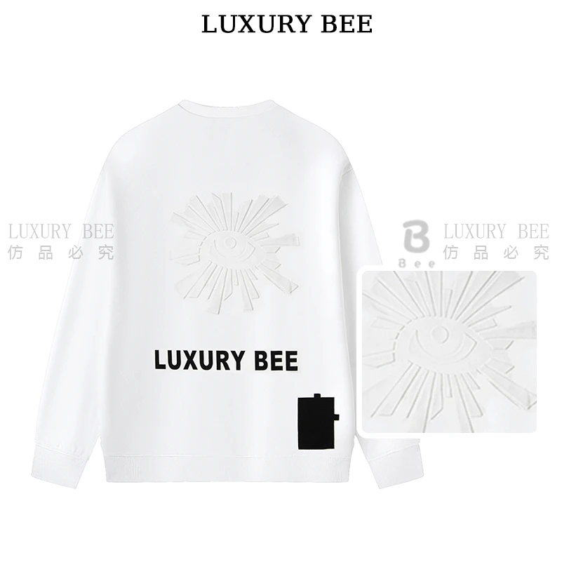 Luxury BEE 钢印【钢印眼】重磅新款男女同款卫衣