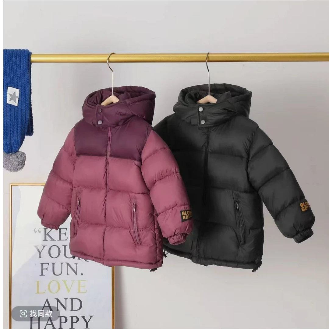 老表# h124儿童棉服新款石墨烯中大童拼接棉服