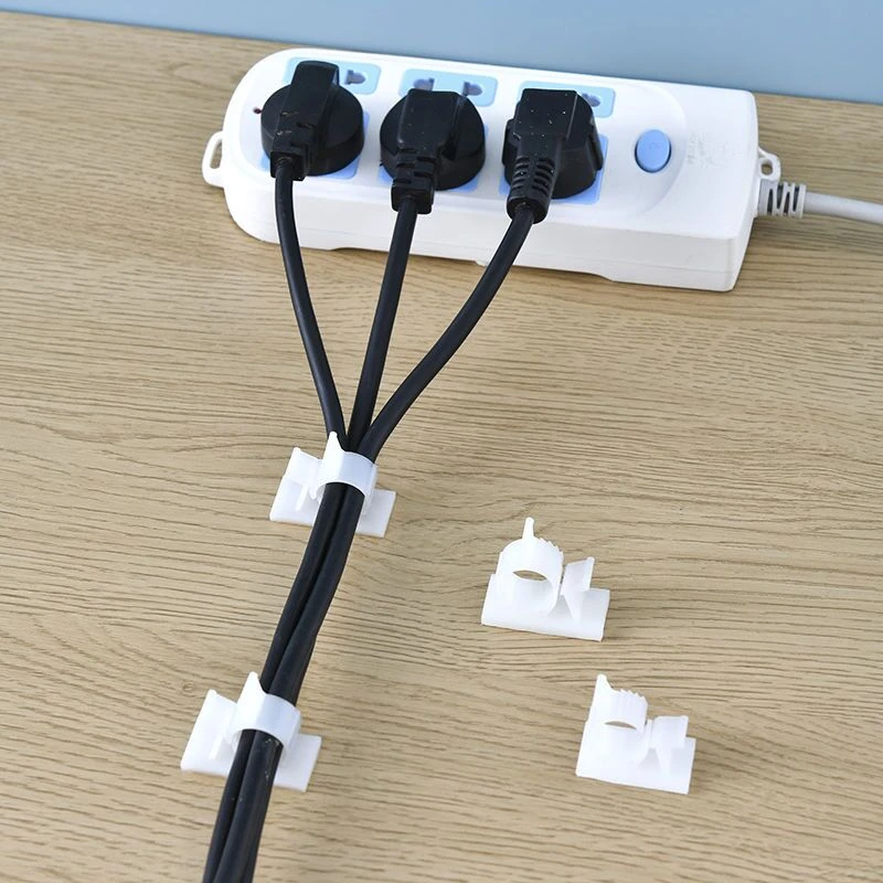 电线固定卡扣自粘理线器电线固定器卡子收纳整理线路电源线插排线