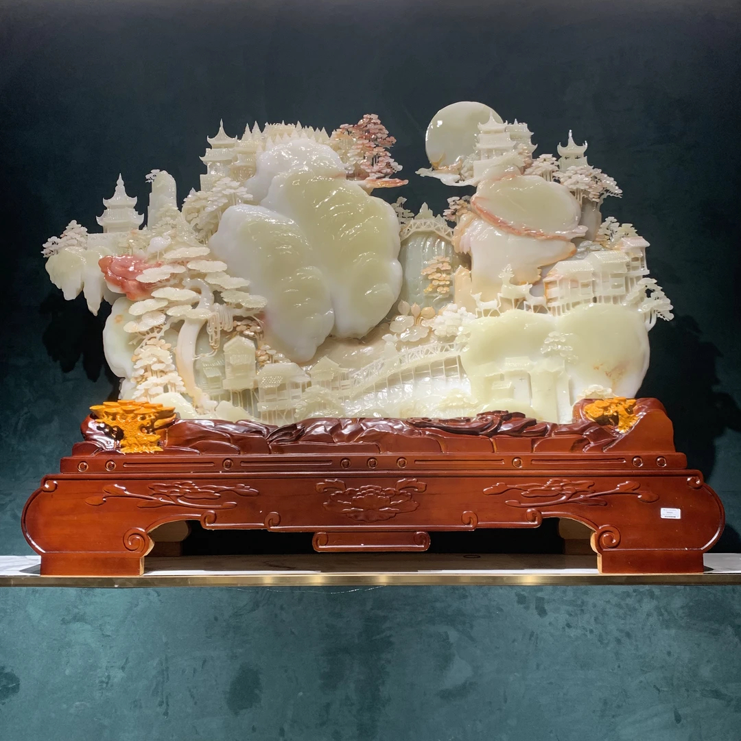 家居装饰山水手工雕刻摆件乔迁山水玄关办公室客厅摆件