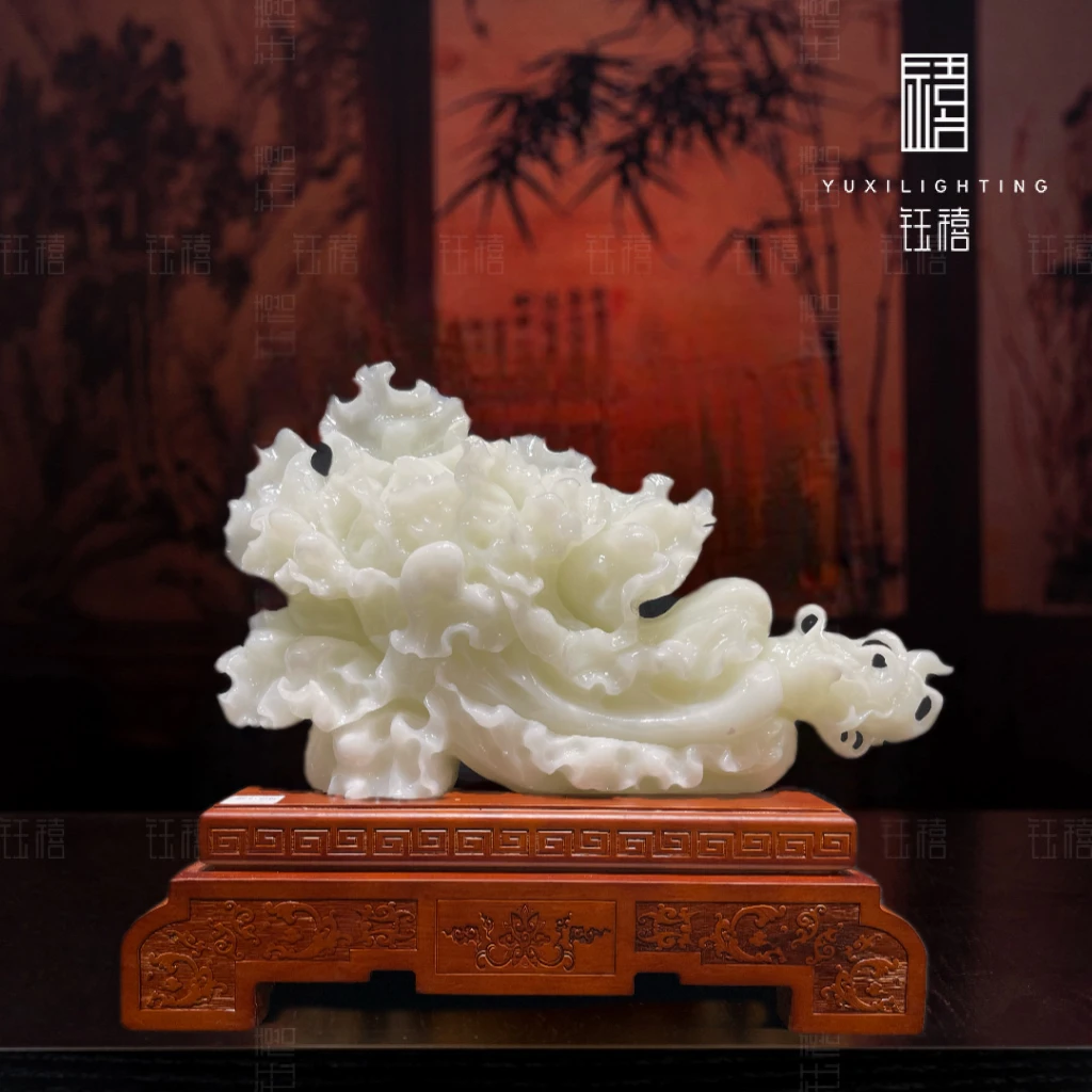 【横财就手】白菜招财中式玄关公司高档装饰高端大气送礼