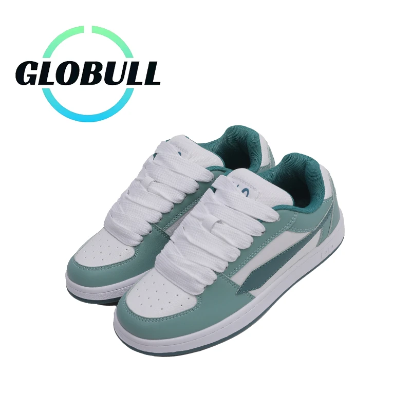 GLOBULL低帮板鞋男女款2024新款秋季百搭休闲鞋厚底增高面包鞋