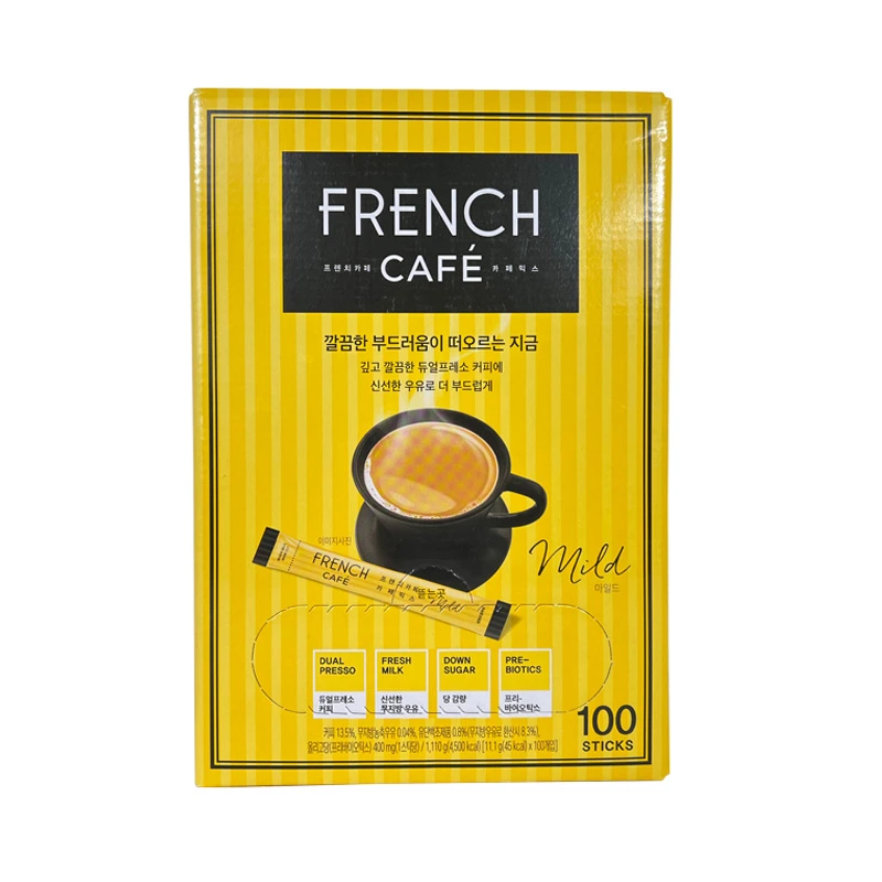 韩国进口南洋FRENCH南阳法式三合一咖啡粉速溶咖啡20/100条礼盒装