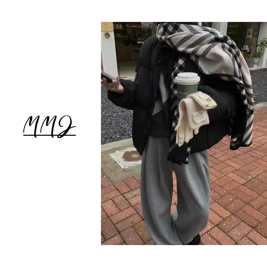 木木家～韩版经典格子围巾披肩长款保暖