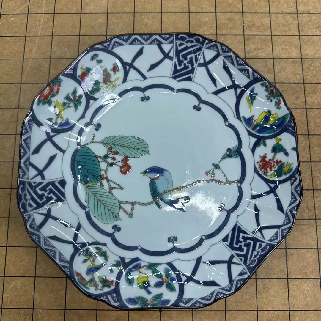 九古蓝白大盘子      20厘米