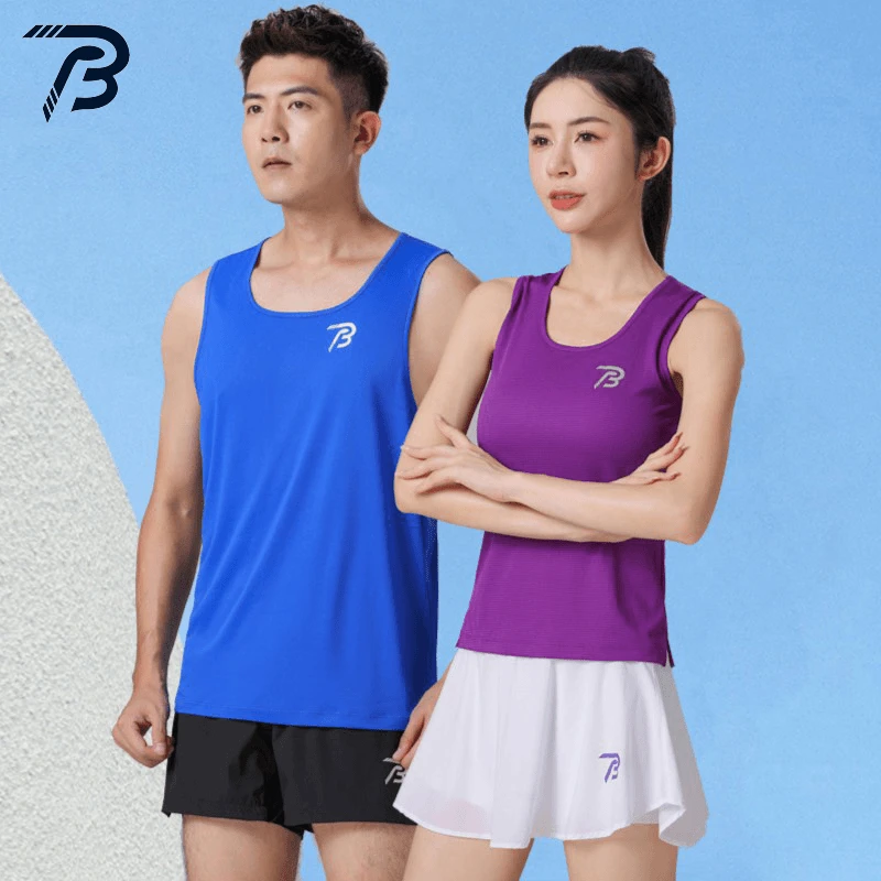 破三体育高端男女装短袖背心春夏季速干型跑步健身运动上衣